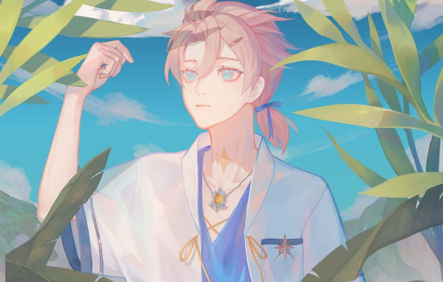 Albedo The Chief Alchemist Of The Knights Of Favonius From Genshin Impact. Wallpaper