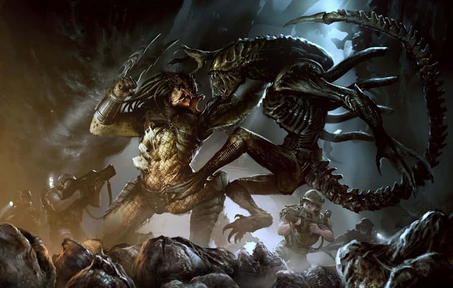 Alien Vs Predator Celtic And Queen Antarctica Wallpaper