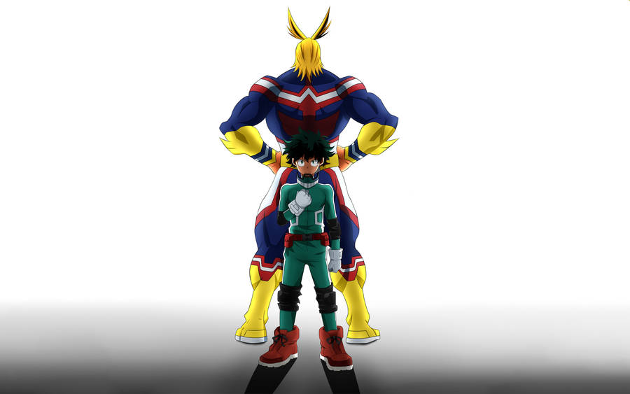 All Might Behind Deku Wallpaper