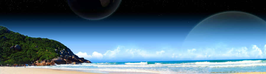 Amazing Beach Dual Monitor Wallpaper