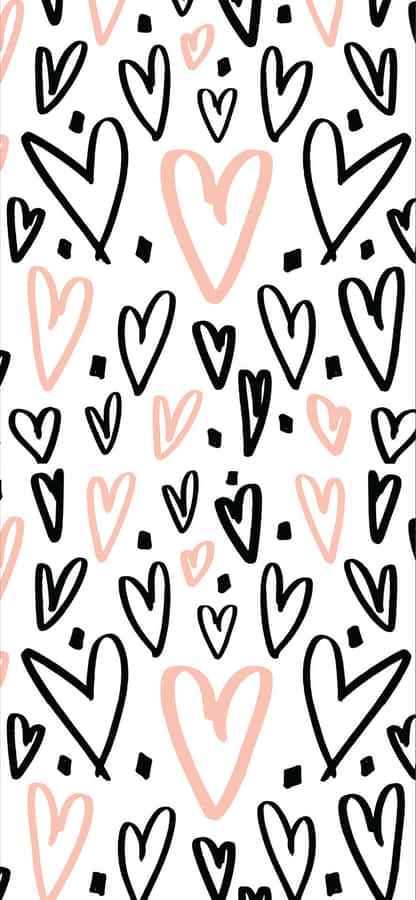 An Abstract Artistry Of Pink, Black And White Wallpaper