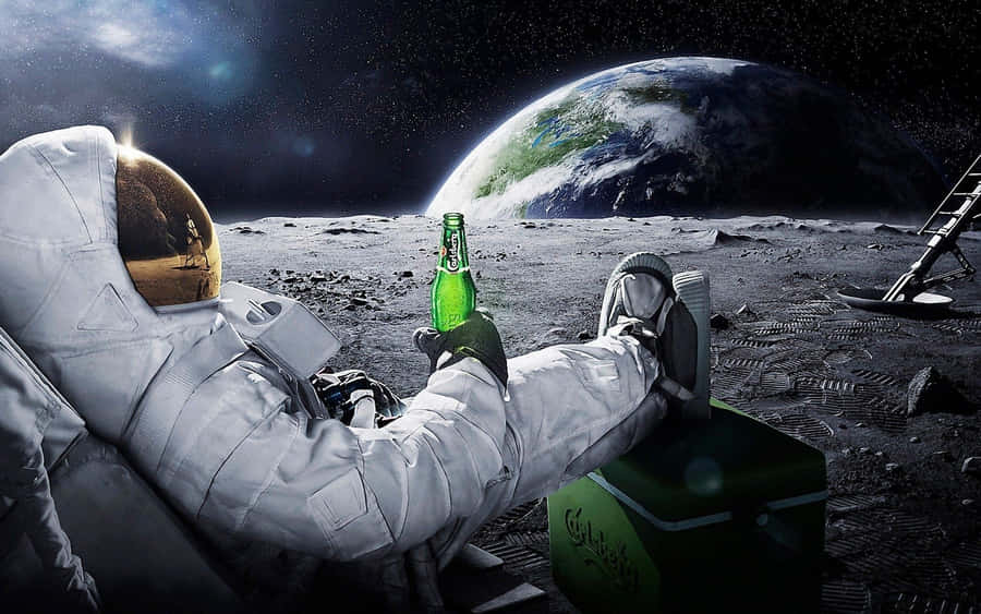 An Amazing Astronaut Drifting In A World Of Mystery Wallpaper