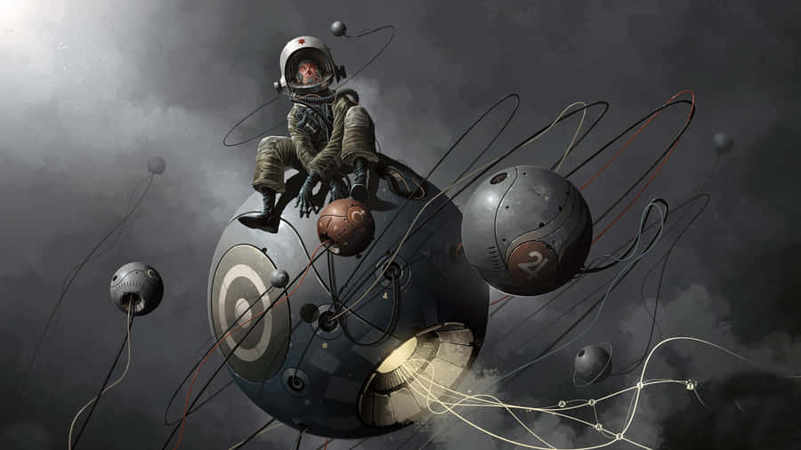 An Astronaut Looks Out Into The Great Unknown Wallpaper