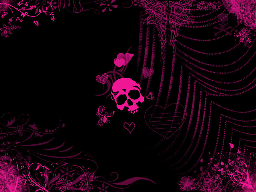 An Eerie Purple Gothic Scene Wallpaper