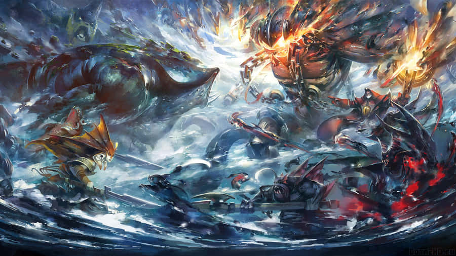 An Epic Battle Unfolds Wallpaper