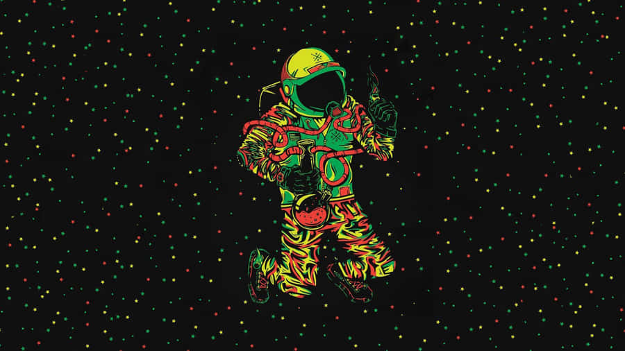 An Explorer Discovering A New Intergalactic Wonder Wallpaper