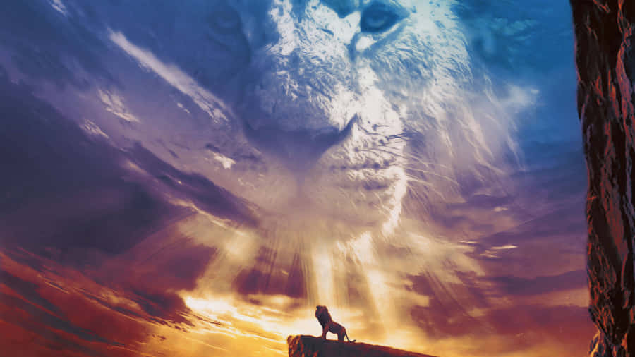 An Image Of The Majestic Simba From Disney's Lion King. Wallpaper