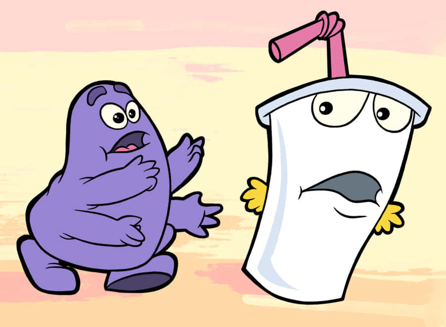 Animated_ Grimacing_ Characters Wallpaper