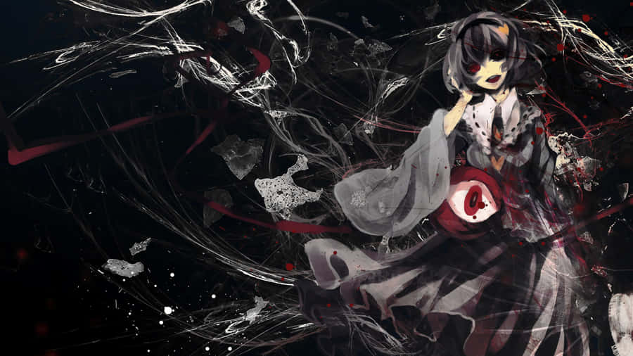 Anime Girl With A Sword And A Red Dress Wallpaper