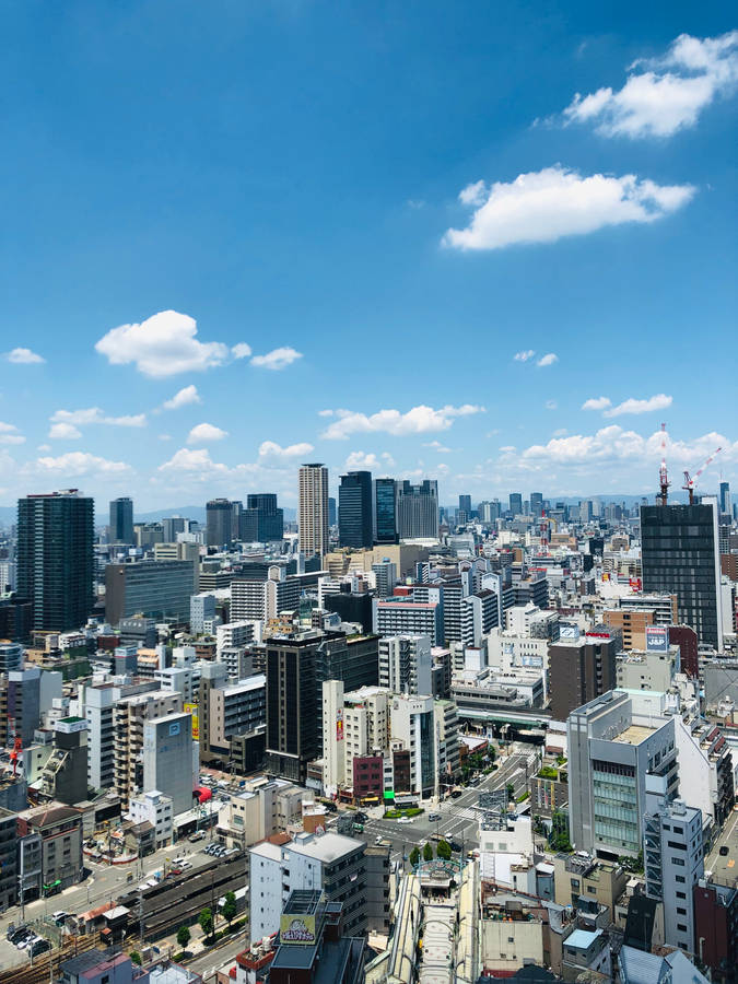 Anime Scenery City Sky Wallpaper