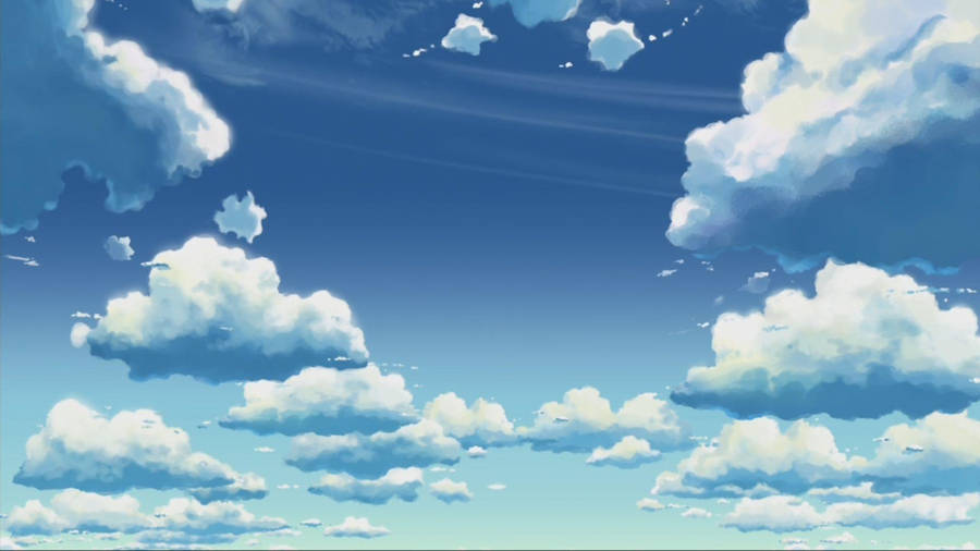 Anime Scenery Clouds Wallpaper