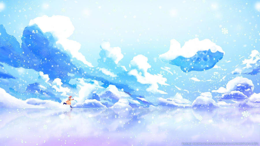 Anime Scenery Snow Wallpaper
