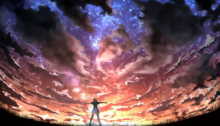 Anime sky art wallpaper