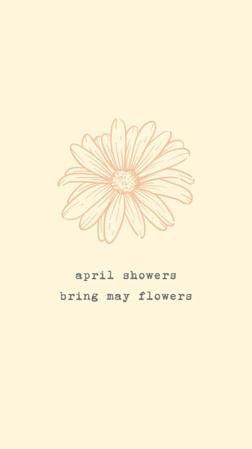 April Showers May Flowers Illustration Wallpaper