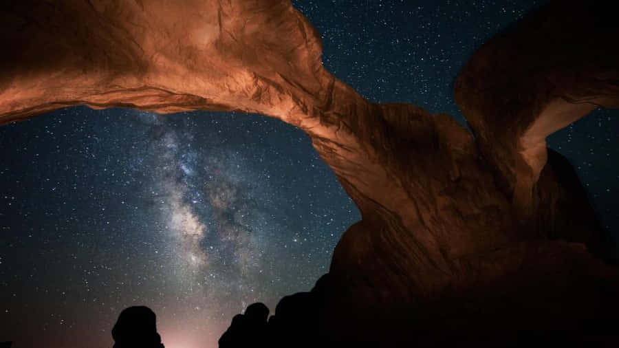 Arch Night Sky View Wallpaper