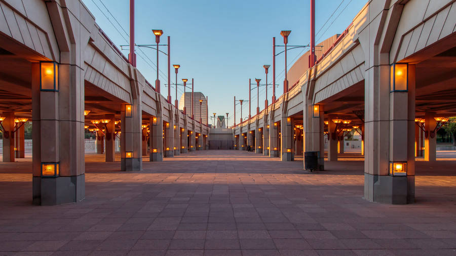 Arizona's Distinct Architectural Park Wallpaper