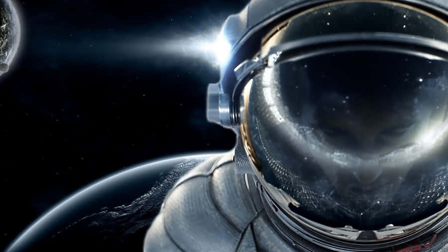 Astronaut Brushing Through The Stars Wallpaper