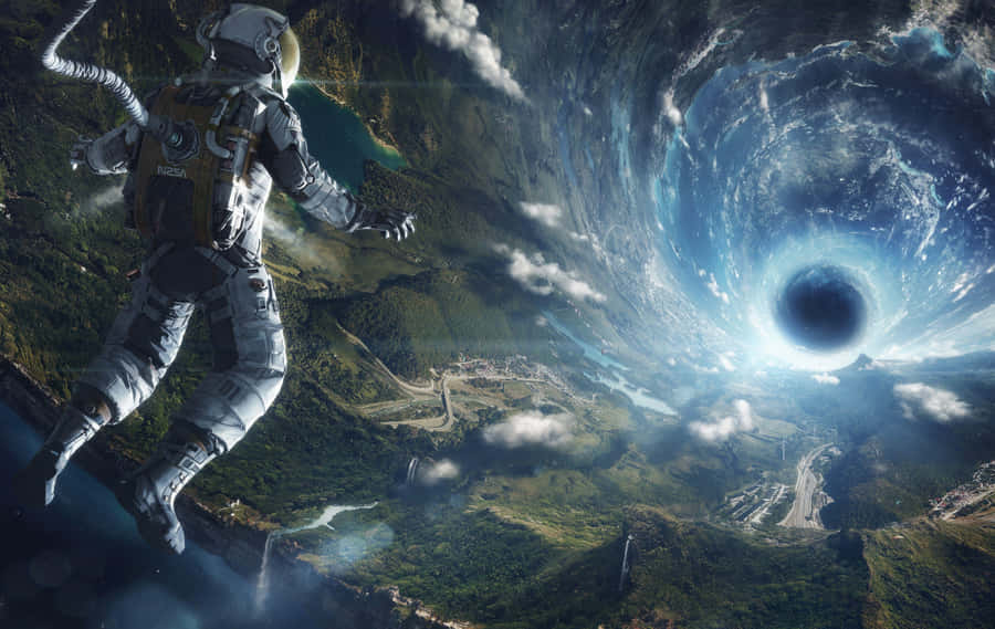 Astronaut Sucked Desktop Wallpaper