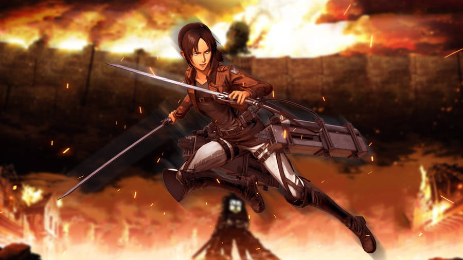 Download free Attack On Titan 4k Fiery Ymir Wallpaper - MrWallpaper.com