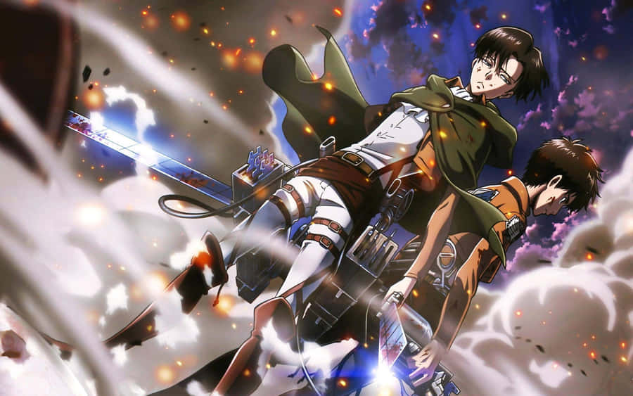 Download free Attackon Titan Battle Scene Wallpaper - MrWallpaper.com