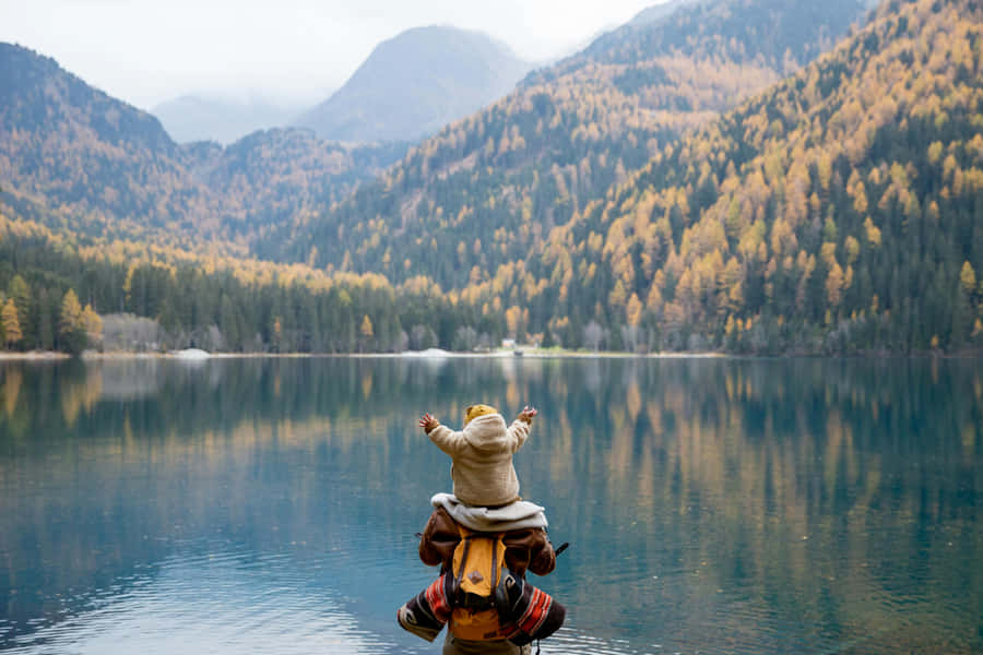 Autumn Lake Adventure Wallpaper