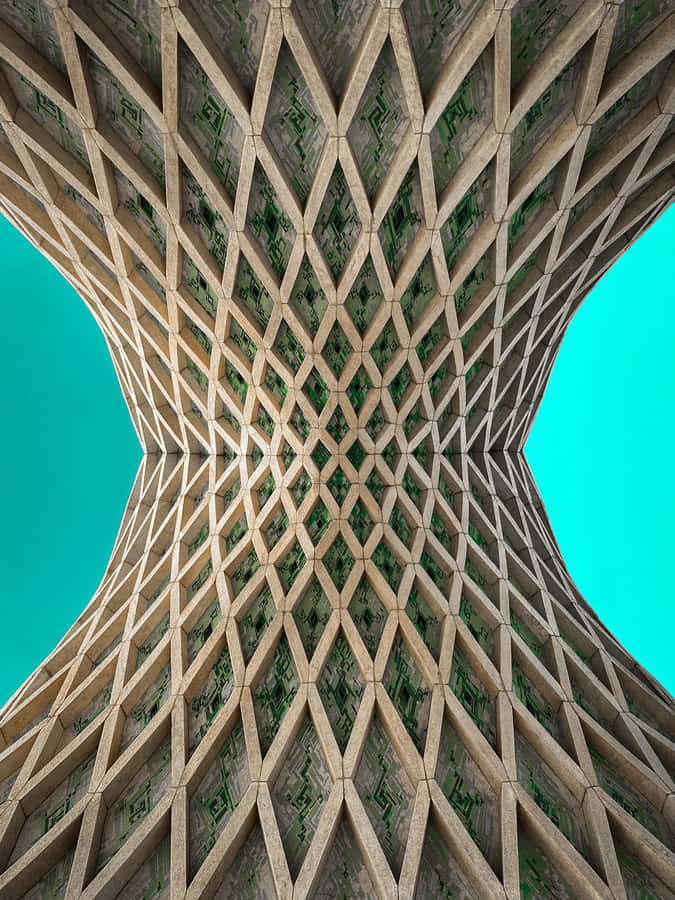 Azadi Tower Greenish Sky Wallpaper