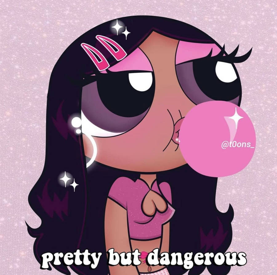 Download free Baddie Cartoon Blossom With Hair Down Wallpaper ...