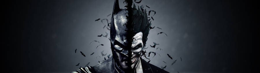 Batman And Joker Gaming Dual Screen Wallpaper
