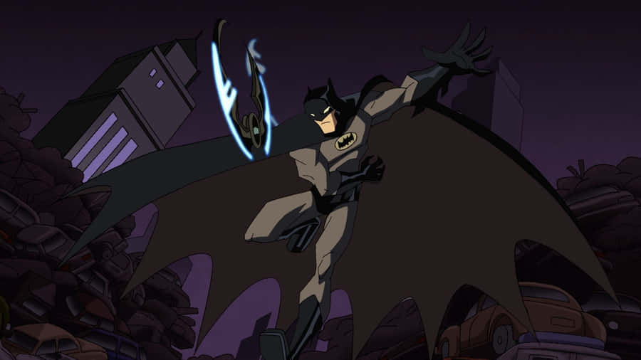 Batman Facing Off The Criminals In Gotham City Wallpaper