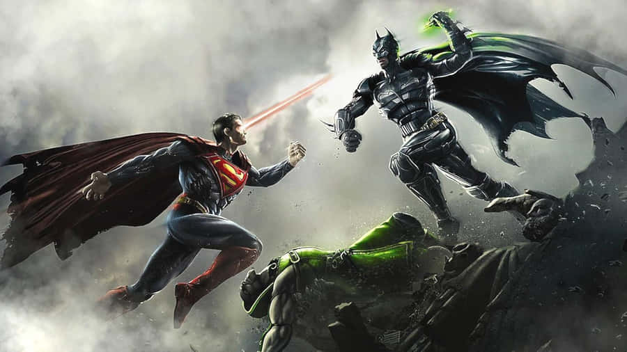Batman Tablet Fighting Superman Wallpaper