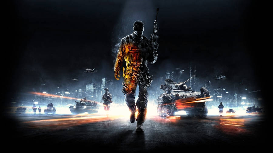 Wallpaper soldiers, tank, helicopter, Battlefield 4 for mobile and desktop,  section игры, resolution 1920x1080 - download