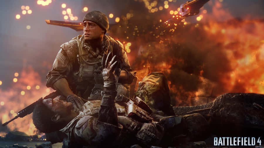 Battlefield Desktop Medic Giving Support Wallpaper