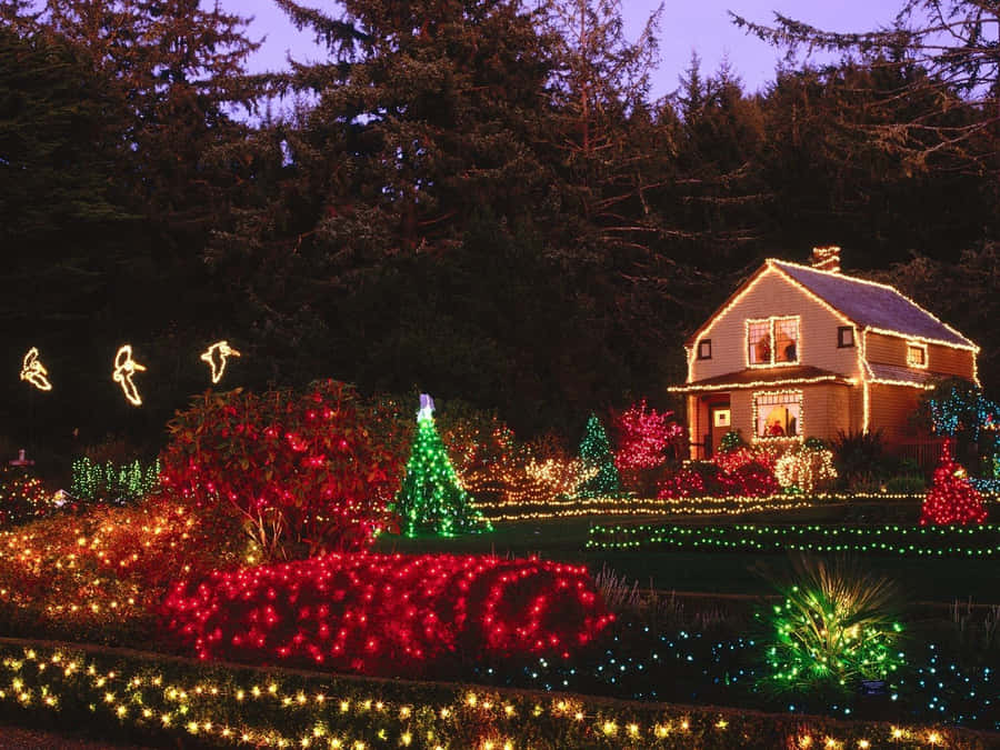 Beautiful Christmas Desktop House Wallpaper