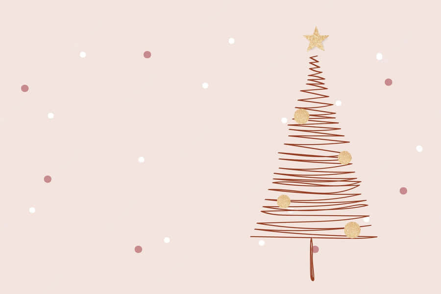 Beautiful Pink Christmas Tree Glittering In Preparation For The Holiday Season Wallpaper
