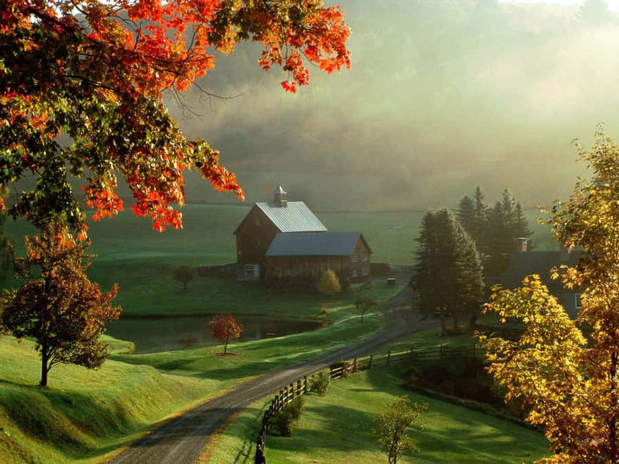 Beautiful Scenery Oil Painting Desktop Wallpaper