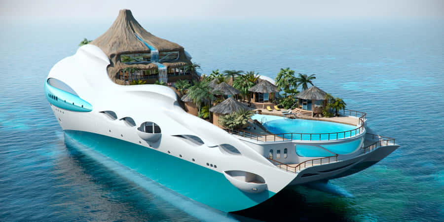 Beautiful Ship Amazing Asian Design Wallpaper