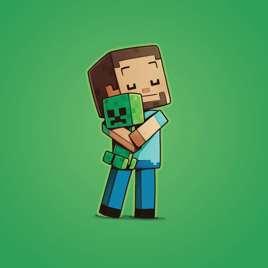 Download free Best Minecraft Steve Hugging A Creeper Wallpaper ...