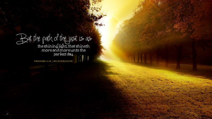 Bible Verse Path Of The Just Wallpaper