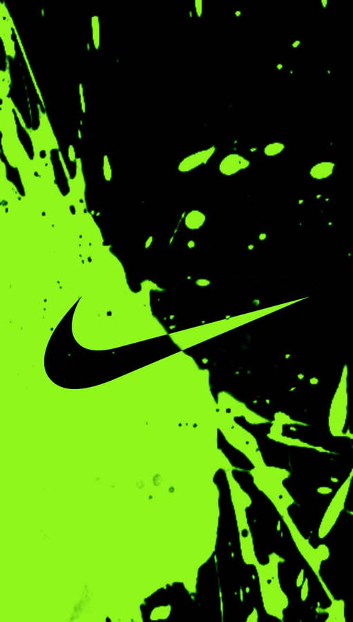 Download free Black And Green Paint Nike Swoosh Wallpaper - MrWallpaper.com