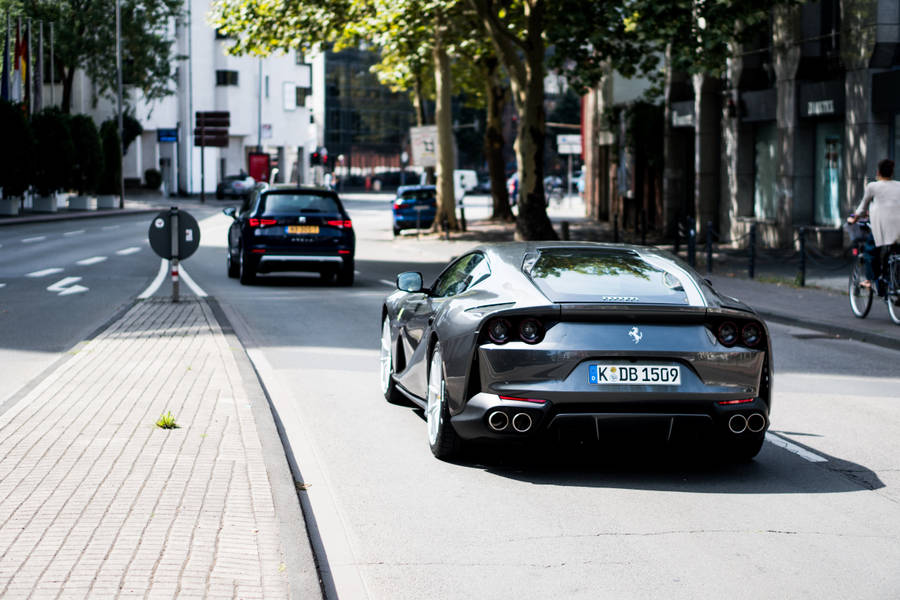Black Ferrari Drive Wallpaper