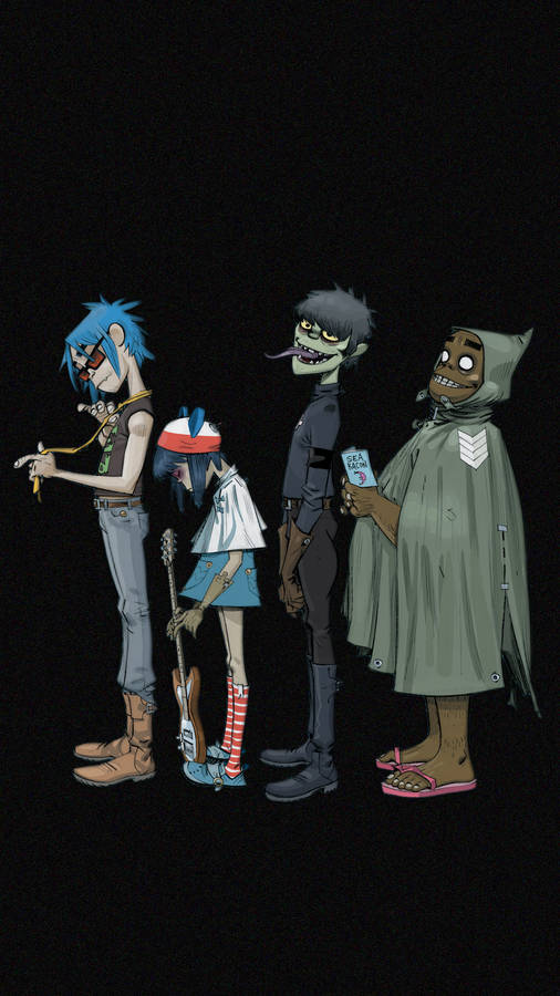 Gorillaz #2-D #Murdoc #Noodle #Russel Trip Rock Jamie Hewlett #480P # wallpaper #hdwallpaper #desktop | Gorillaz, Cute doodles, Ipad wallpaper