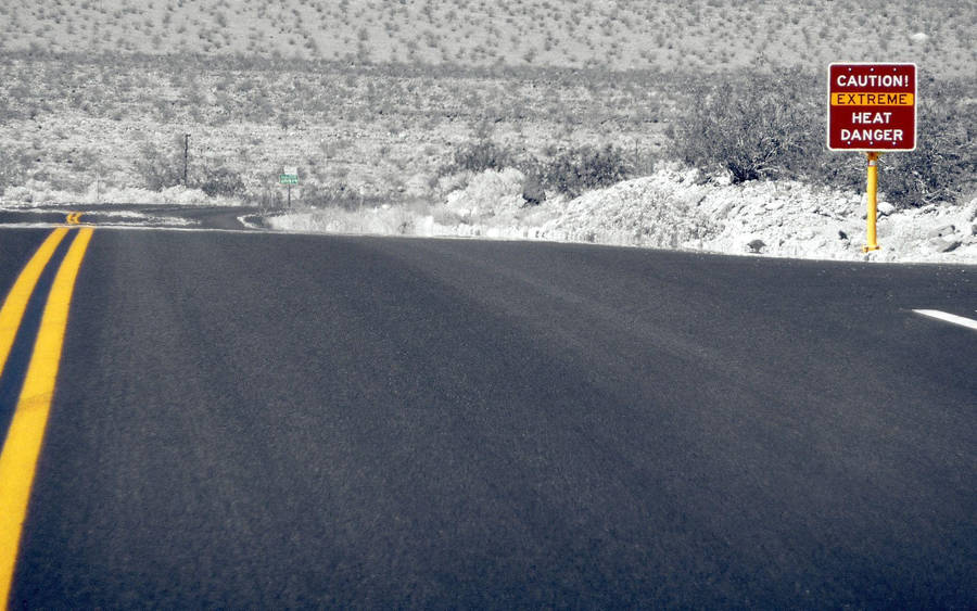 Black Highway Road Death Valley Wallpaper