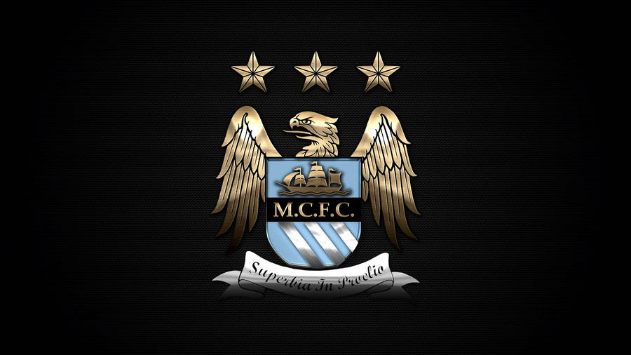 Black Manchester City Eagle Logo Wallpaper