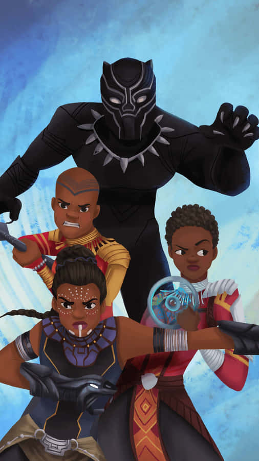 Black Panther The Animated Movie Poster Wallpaper