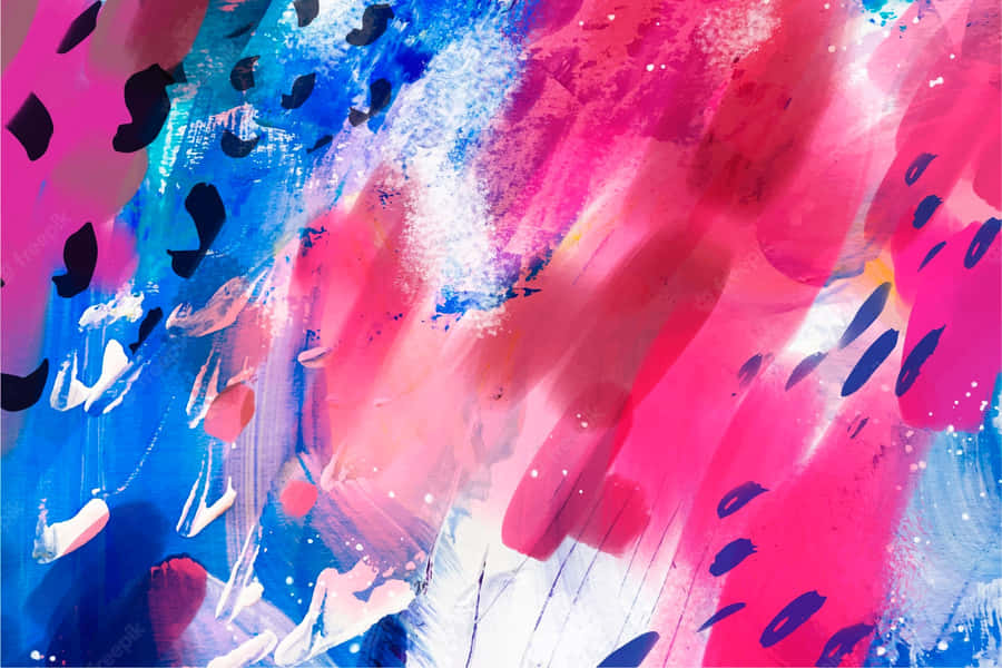 Black Spots Colorful Abstract Art Wallpaper