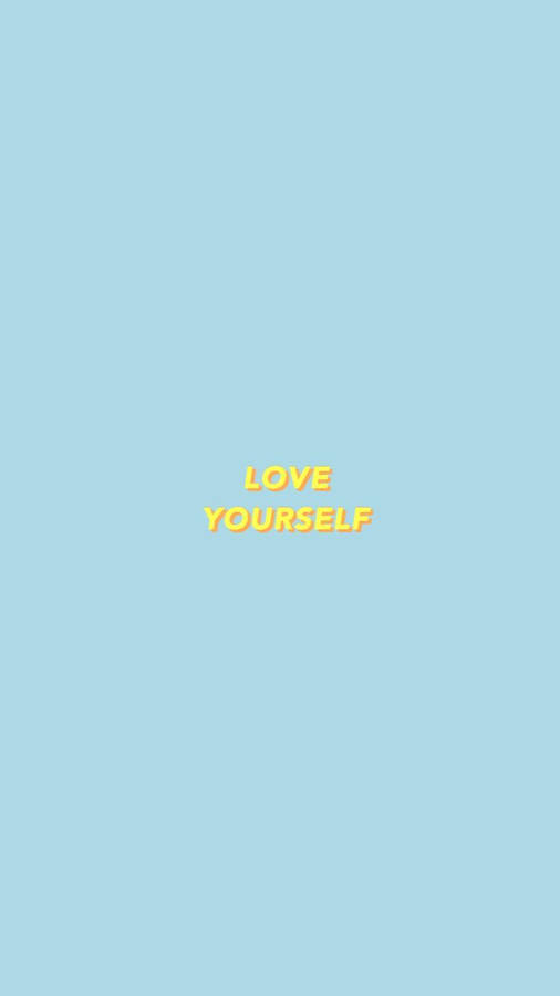 Download Free Blue Aesthetic Love Yourself Wallpaper - Mrwallpaper.com