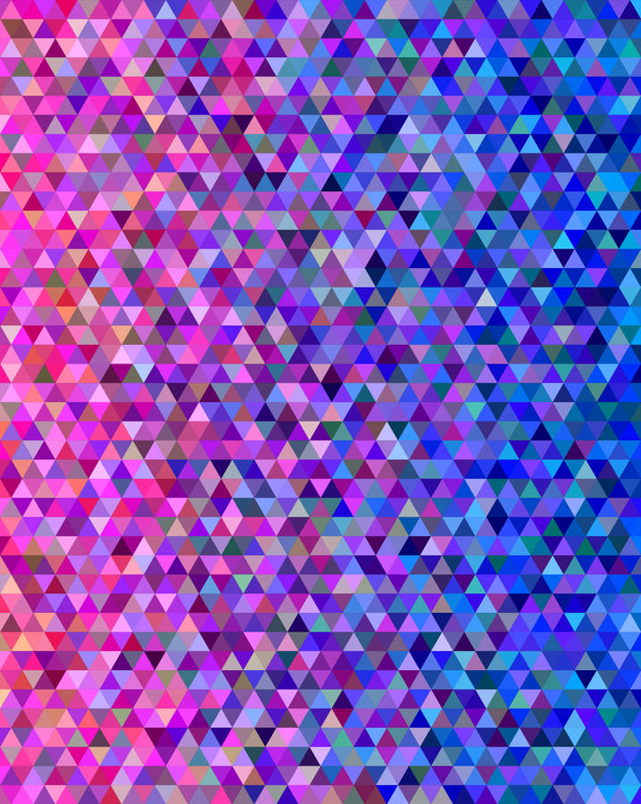 Blue-pink Triangle Pixels Wallpaper