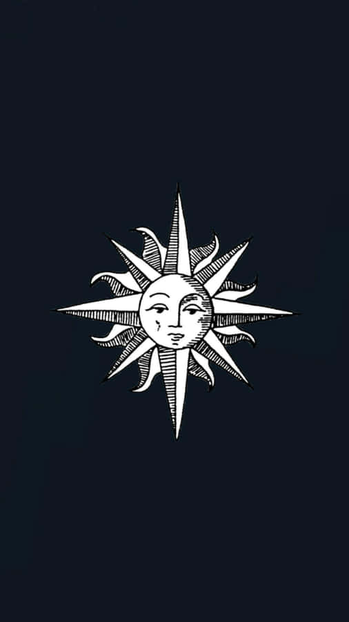 Bohemian Sun Moon Artwork Wallpaper