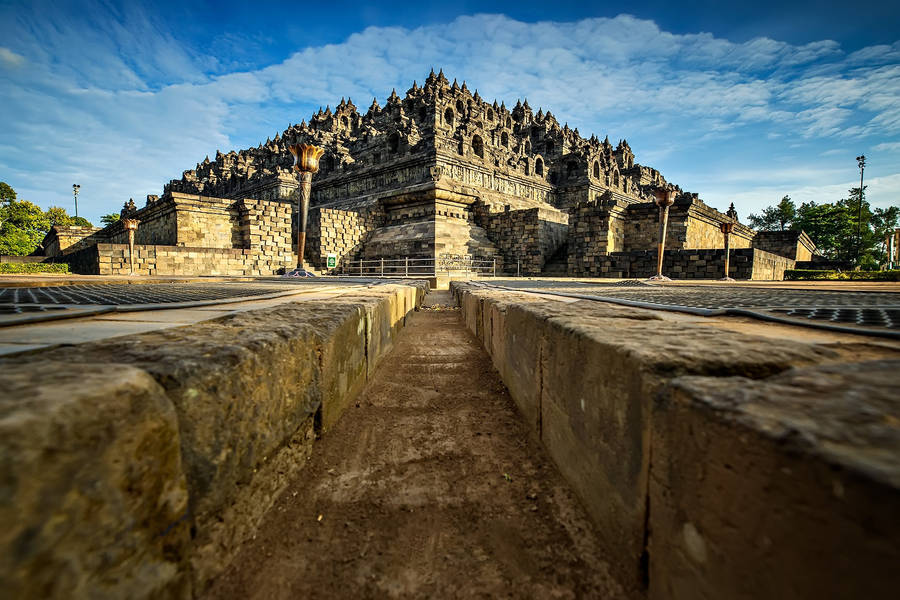 Download Gorgeous View Of Borobudur's Buddhist Temple Wallpaper | Wallpapers .com