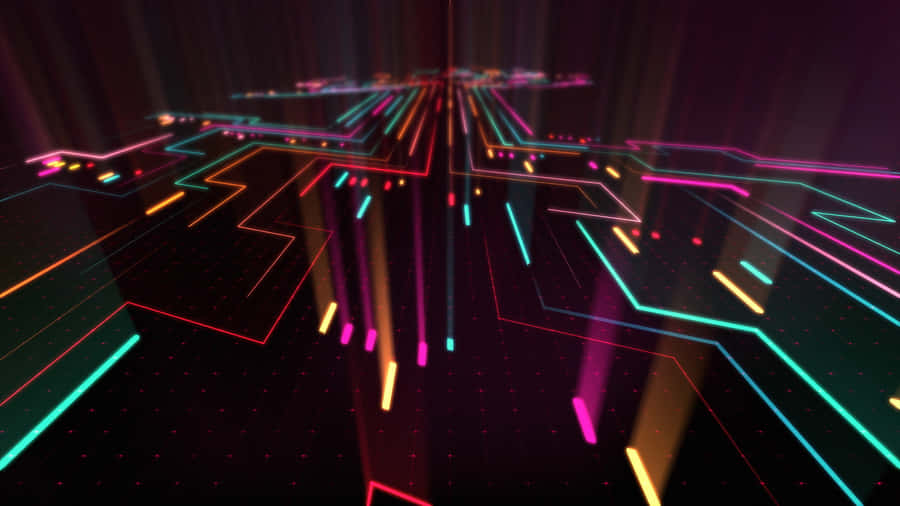 Bright Abstract Neon Artwork Wallpaper